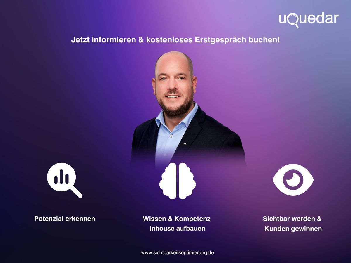uQuedar | Potenzial erkennen / Wissen & Kompetenz inhouse aufbauen / Sichtbar werden & Kunden gewinnen